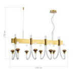 Фото 1 SL1241.213.08 Люстра подвесная ST-Luce Золотистый/Белый E14 8*40W ВЕТРАНО