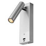 Фото 4 CL704432 Декарт Хром Мат. Св-к Настенный с USB