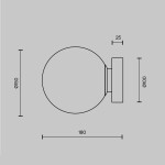 Фото 2 Настенный светильник (бра) Maytoni MOD321WL-01B