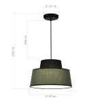 Фото 1 SL1354.433.01 Светильник подвесной ST-Luce Черный/Хаки E27 1*40W JACKIE