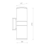 Фото 1 SL561.701.02 Светильник уличный настенный ST-Luce Серый/Серый LED 2*5W 4000K TUBO