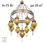 Фото 2 CL419185 Каир Мозаика Янтарь Люстра
