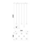 Фото 4 8934 Люстра подвесная БЕЗ плафонов (8) ANDROMEDA 