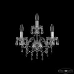 Фото 3 Бра хрустальные 1403B/2+1/160 Ni Bohemia Ivele Crystal