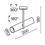 Фото 3 Потолочный светильник Technical C020CL-01B