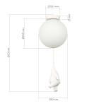 Фото 3 SLE115422-01 Подвес Белый/Белый E27 1*60W MODENA