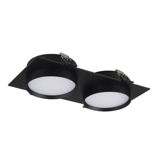 Фото ST258.408.02 Св-к встр. Черный GX53 2*50W IP20 L220xW109xH43 220V Без ламп Встраиваемые светильники