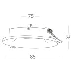 Фото 1 ST263.408.01 Св-к встр. Черный GU10 1*50W IP20 L85xW85xH30 220V Без ламп, Патрон GU10 приобретается Встраиваемые светильники