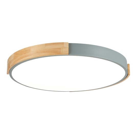 Фото SLE201372-01 Светильник потолочный Серый, Светлое дерево/Белый LED 1*40W 3000K/4000K/6000K DELIA