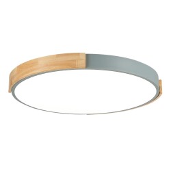 Фото SLE201372-01 Светильник потолочный Серый, Светлое дерево/Белый LED 1*40W 3000K/4000K/6000K DELIA