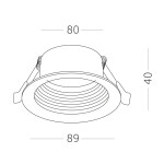 Фото 1 ST202.408.01 Св-к встр. Черный GU10 1*50W  D89xH40 220V Без ламп Встраиваемые светильники