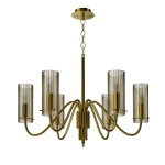 Фото 1 SL2005.303.06 Светильник подвесной ST-Luce латунь/коньячный E14 6*40W САНТОРИ