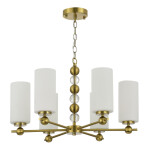 Фото 3 SL2003.303.06 Люстра подвесная  ST-Luce латунь/белый E27 6*40W АВРОРА