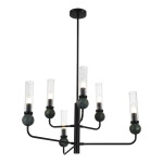 Фото 2 SL1244.403.06 Светильник подвесной ST-Luce черный/прозрачный E14 6*40W МЕДЕА