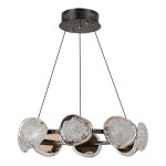 Фото 3 SL6018.203.64 Светильник подвесной ST-Luce черный/ золотистый / прозрачный LED 1*64W 4000K МИСТЕРИ