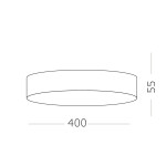 Фото 1 ST606.532.48 Светильник потолочный Белый LED 1*48W 3000K 4 320Lm Ra>85 120° IP20 D400xH55 185-265V Накладные светильники