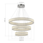 Фото 1 SL6008.103.03 Люстра подвесная ST-Luce Хром/Хром LED 3*95W 3000K LATOZZO