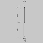 Фото 3 Трековый подвесной светильник Technical TR210-1-5W3K-M-B