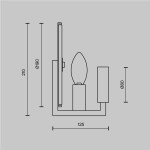 Фото 2 Настенный светильник (бра) Maytoni MOD099WL-01G2