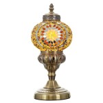 Фото 4 CL419815 Каир Мозаика Янтарь Св-к Настольный