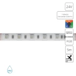 Фото Светодиодная лента 24V 14,4W/m (на канал 4,8W/m) RGB 5м IP65 Arte Lamp AQUA TAPE A2406010-02-RGB