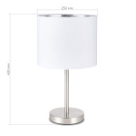 Фото 1 SLE300554-01 Прикроватная лампа Никель/Белый, Серебристый E27 1*40W BRESCIA