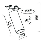 Фото 5 Потолочный светильник Technical C053CL-L12W4K-W-W