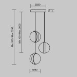 Фото 1 Подвесной светильник Maytoni MOD379PL-L17B3K