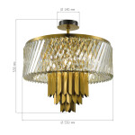 Фото 1 SL1635.302.09 Люстра потолочная ST-Luce Латунь/Прозрачный E14 9*40W NARI