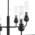 Фото 1 SL1244.403.08 Светильник подвесной ST-Luce черный/прозрачный E14 8*40W МЕДЕА