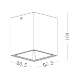 Фото 1 ST168.402.01 Светильник потолочный Черный GU10 1*50W IP20 L82,5xW82,5xH104 220V Без ламп Накладные светильники