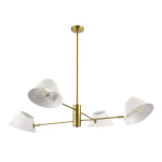 Фото 3 SLE1253-353-04 Светильник подвесной Латунь/Белый E14 4*60W NORBI