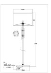 Фото 3 Напольный светильник (торшер) Maytoni MOD088FL-01BS