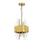 Фото 3 SL1633.203.04 Люстра подвесная ST-Luce Матовое золото/Матовое золото,Прозрачный E14 4*40W OLVERA