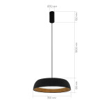 Фото 1 SLE1812-403-01 Светильник подвесной Черный, Древесный/белая LED 1*30W 4000K MUSE