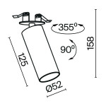 Фото 3 Потолочный светильник Technical C053CL-L12W3K-W-W