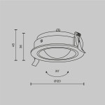 Фото 3 Встраиваемый светильник Technical DL105-12W4K-B