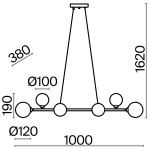 Фото 1 Подвесной светильник Freya FR5222PL-08B1