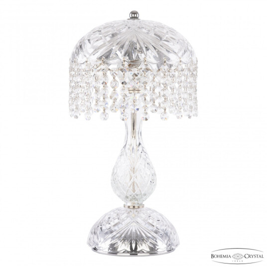 Фото Настольная лампа хрустальная 14781L1/22 Ni R Bohemia Ivele Crystal (Богемия Ивеле Кристалл)