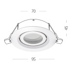 Фото 2 ST255.508.01 Св-к встр. Белый GU10 1*50W  IP65 D95xH45 220V Без ламп Встраиваемые светильники