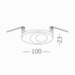 Фото 1 ST216.508.01 Св-к встр. Белый GU10 1*7W IP20 D100xH23 220V Без ламп Встраиваемые светильники