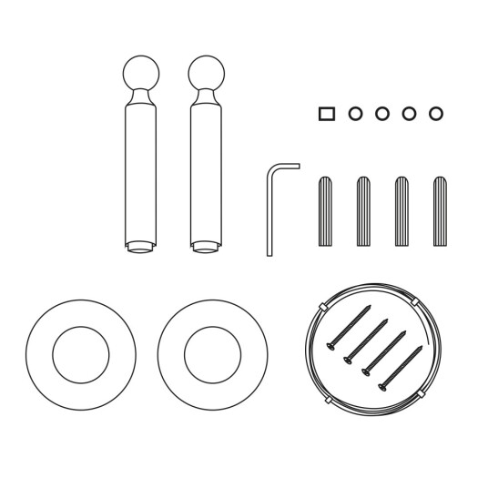 Фото ST963.409.00 Монтажный комплект для тросовой световой системы ST-Luce Черный RAY
