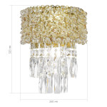 Фото 1 SL1637.301.02 Светильник настенный ST-Luce Латунь/Прозрачный, Янтарный E14 2*60W SELINE