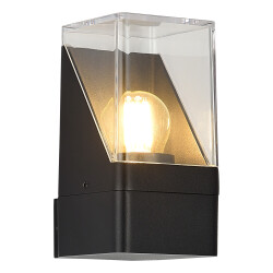 Фото SL9016.401.01 Светильник уличный настенный ST-Luce черный/черный E27 1*15W SLIDE