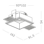 Фото 1 ST262.518.01 Св-к встр. Белый GU10 1*50W IP20 L91,5xW91,5xH5,2 220V Без ламп Встраиваемые светильники