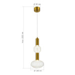 Фото 1 SL6117.223.02 Светильник подвесной ST-Luce Латунь/Золотой, Прозрачный LED 2*3W 3000K TACCHE