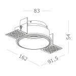 Фото 1 ST262.408.01 Св-к встр. Черный GU10 1*50W IP20 D91,5xH5,2 220V Без ламп Встраиваемые светильники