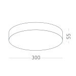 Фото 1 ST606.432.36 Светильник потолочный Черный LED 1*36W 3000K 3 240Lm Ra>90 120° IP20 D300xH55 180-240V Накладные светильники