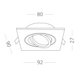 Фото 1 ST251.408.01 Св-к встр. Черный GU10 1*50W  IP20 L92xW92xH27 220V Без ламп Встраиваемые светильники