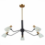 Фото 2 SLE205403-05 Светильник подвесной Черный, Латунь/Белый E14 5*60W LITA